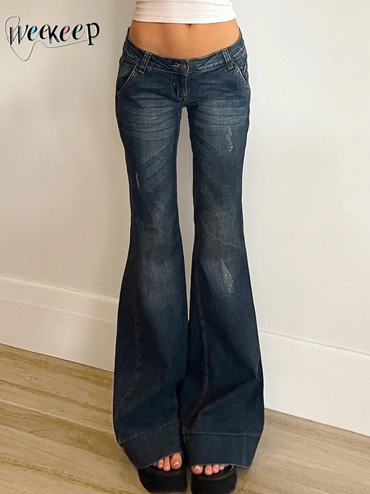 Low Rise Flared Jeans y2k