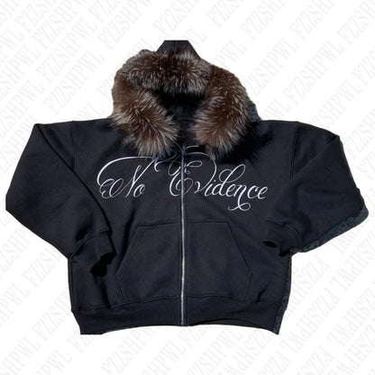 Fur zip up hoodie