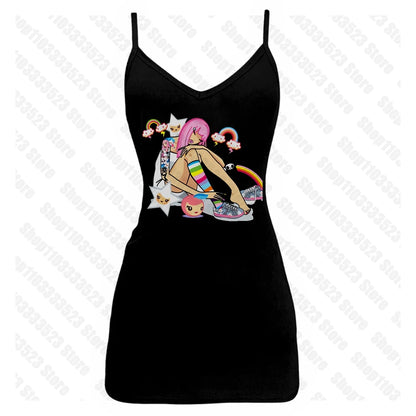 2000s E-girl Goth Women Vest Tank Top