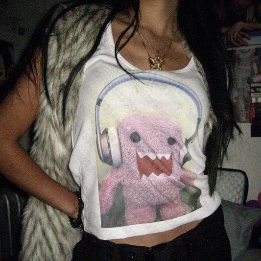 Y2k Baby Tee Domo