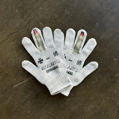 Gloves Unisex Skeleton Half Finger Gloves