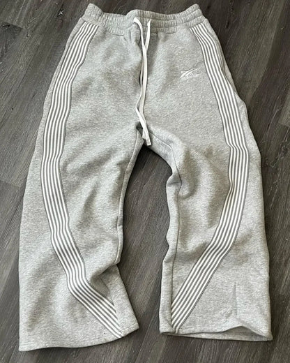 Y2k Embroidered Gray sweatpants