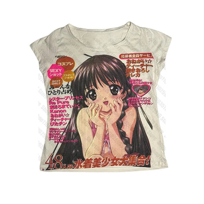 Anime magazine style tee