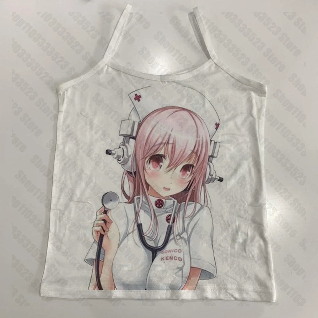 Anime Graphic Print Baby tank