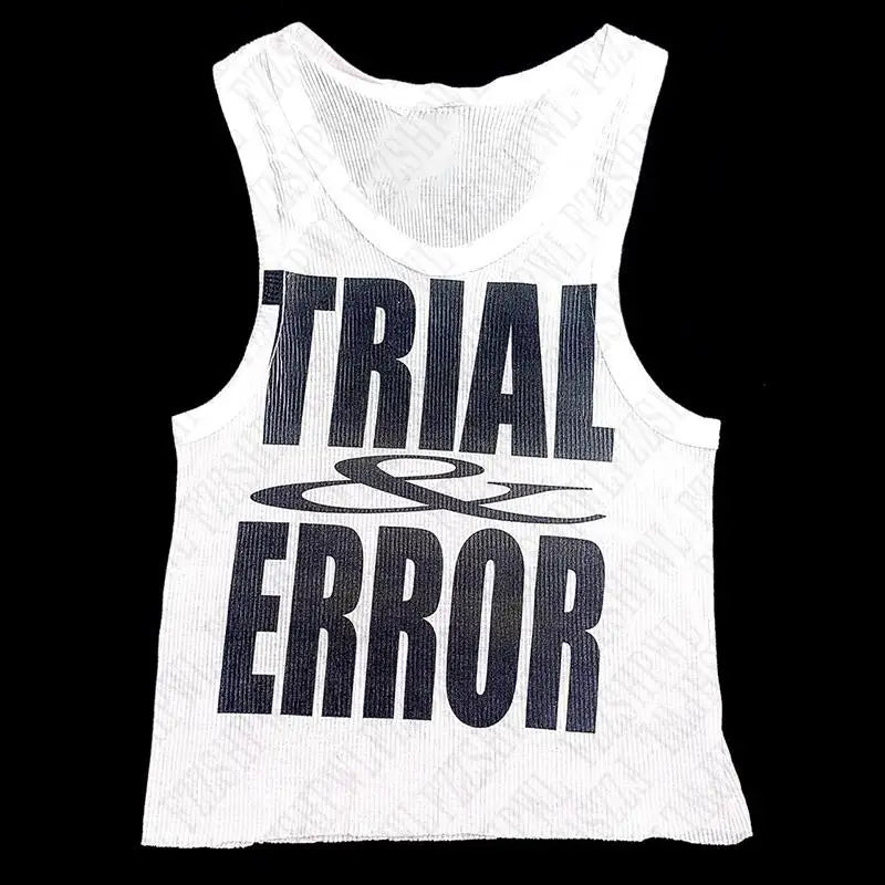 ''trial and error'' tank top